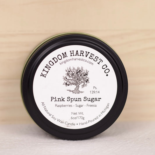 Pink Spun Sugar Candle