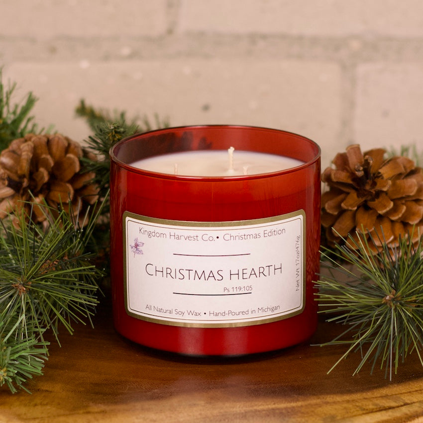 Christmas Hearth 3-Wick