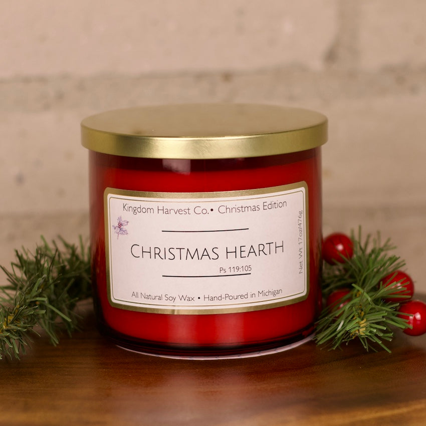 Christmas Hearth 3-Wick