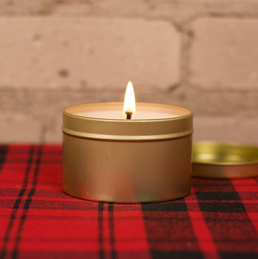 O Christmas Tree Candle - Gold Tin