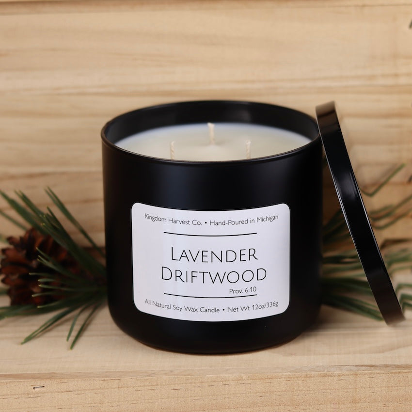 Lavender Driftwood 3-Wick Soy Candle