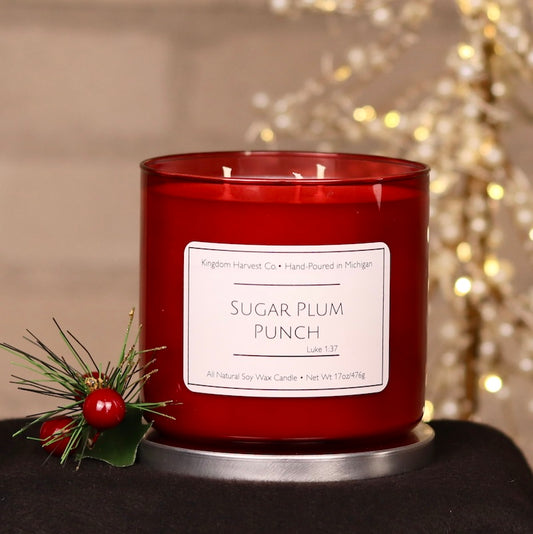 Sugar Plum Punch- Red 3-Wick