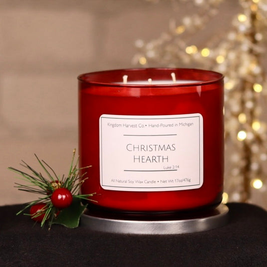 Christmas Hearth 3-Wick