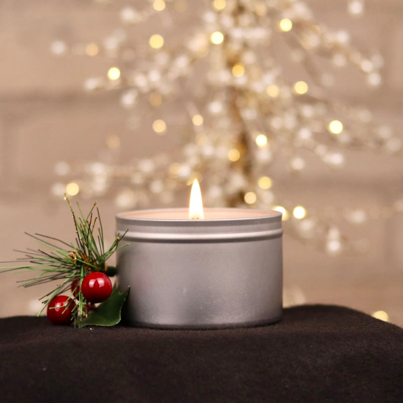 Peppermint Vanilla Candle - Silver Tin